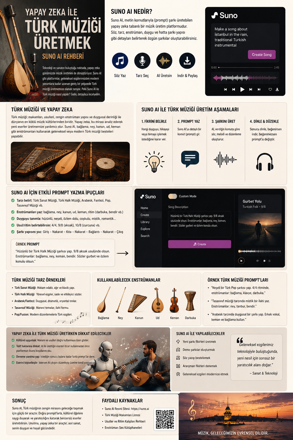 YAPAY ZEKA SUNO AI TÜRK MÜZİĞİ ve Geleneksel Müzik Üretimi ve Kullanımı Üzerine